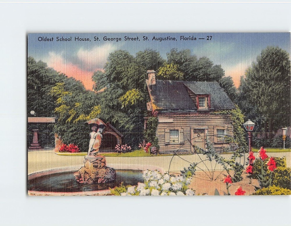 Postcard The Oldest School House St. George Street St. Augustine Florida USA