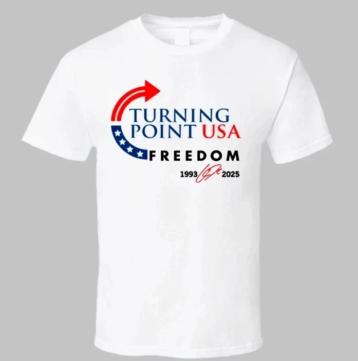 Freedom Turning Point USA Charlie Kirk  T-Shirt NEW