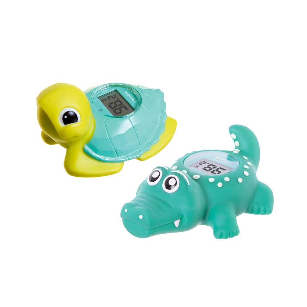 Turtle + Croc Baby Bath Thermometer - Instant Read Digital Thermometer for Water
