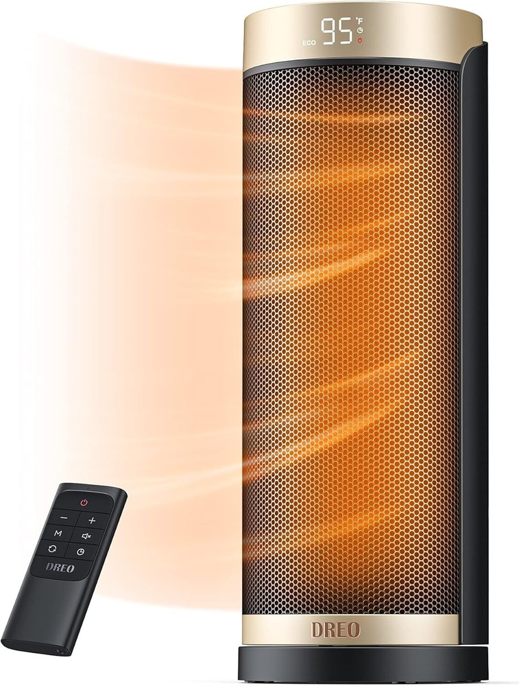 Compact Tower Space Heater 1500W with Adjustable Thermostat & Digital Display