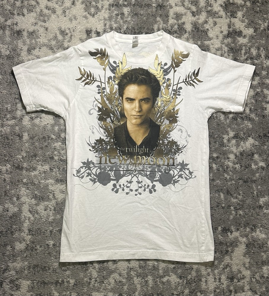 Y2K Twilight New Moon Edward Cullen Movie Promo Tee Double Sided Small