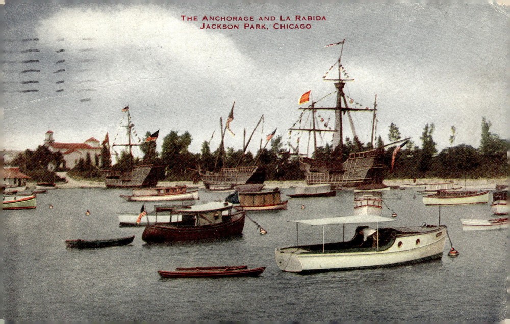 1915 The Anchorage La Rabida Jackson Park Chicago IL Litho Ships Postcard
