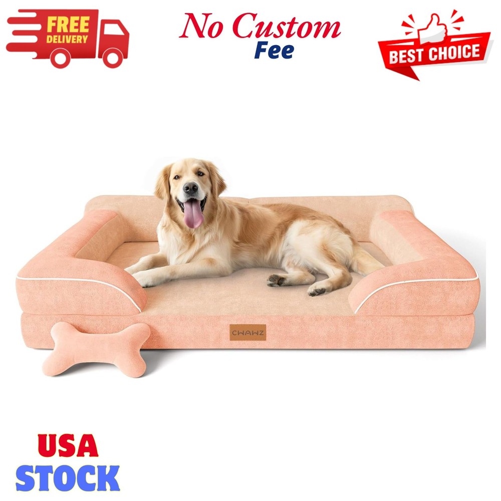 Extra Large Dog Bed, Orthopedic Dog Bed with Cooling Gel Memory Foam, Waterproo