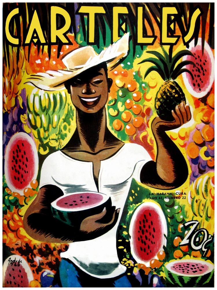 7520.Decoration Poster.Home Room interior design.Fruit Vendor seller.Tropical