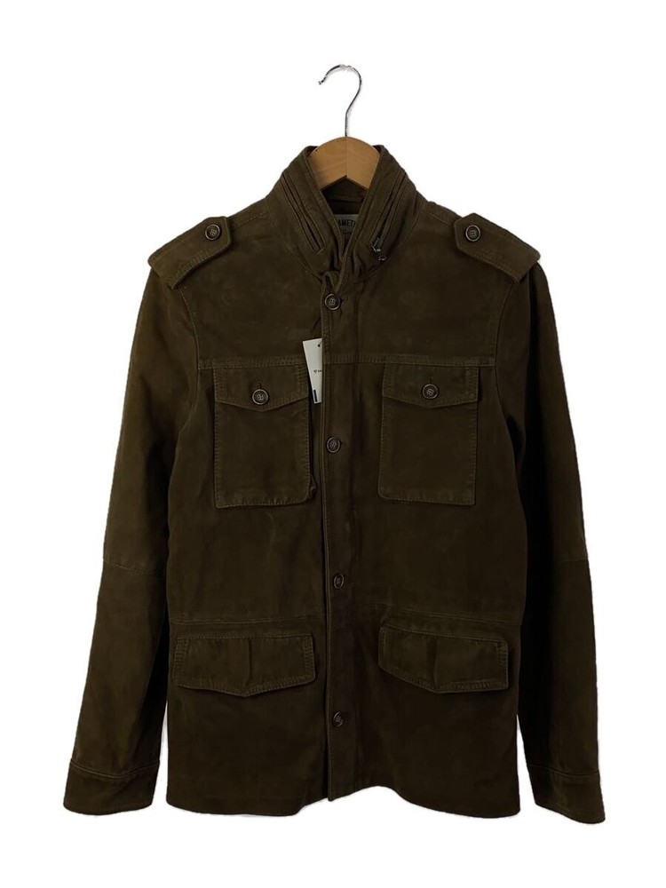 Emmeti Khaki Goat Leather Blouson Jacket Size 46