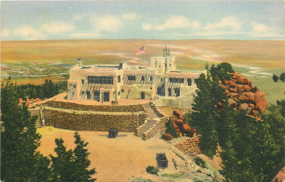 1940 Colorado Cheyenne Lodge occupation Sanborn linen Postcard 26-435