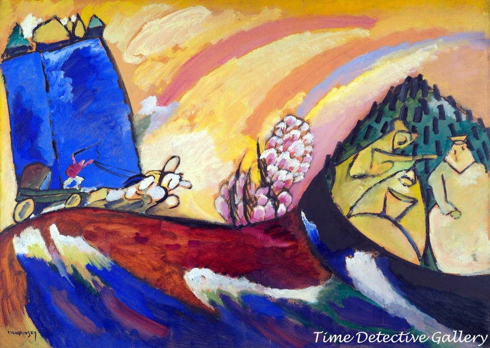 Painting with Troika by Wassily Kandinsky - Abstract Art Print-image