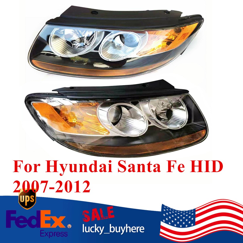 Pair For Hyundai Santa Fe HID 2007-2012 Headlights Parking Lamp Left&Right