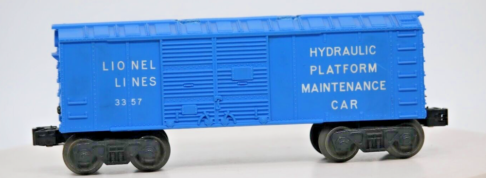 Lionel Lines 3357 Hyraulic Platform Maintenance Car O Gauge 1:48 NO PLATFORM