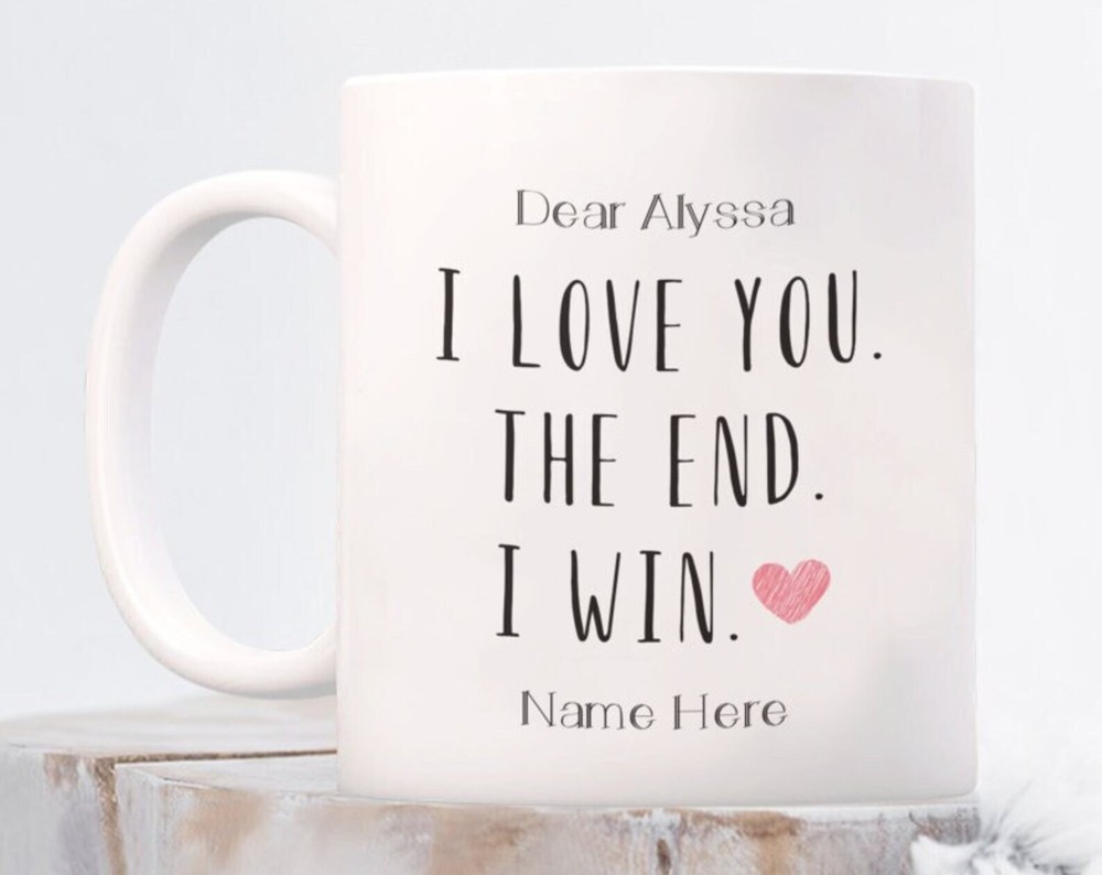 Personalized Valentine's Day Mug Gift for Couples - Custom Name Romantic Gift  