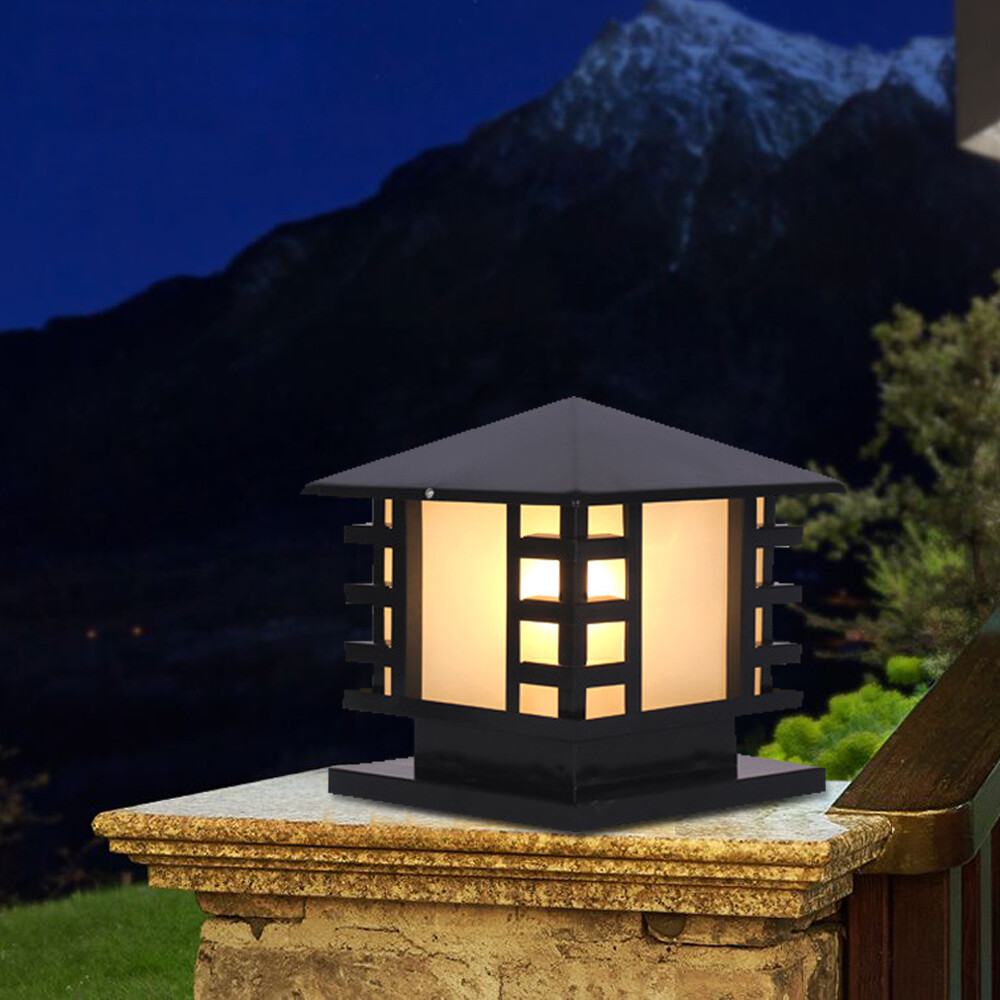 Vintage Waterproof Retro Pillar Light for Garden Patio Yard Gate Post Outdoor