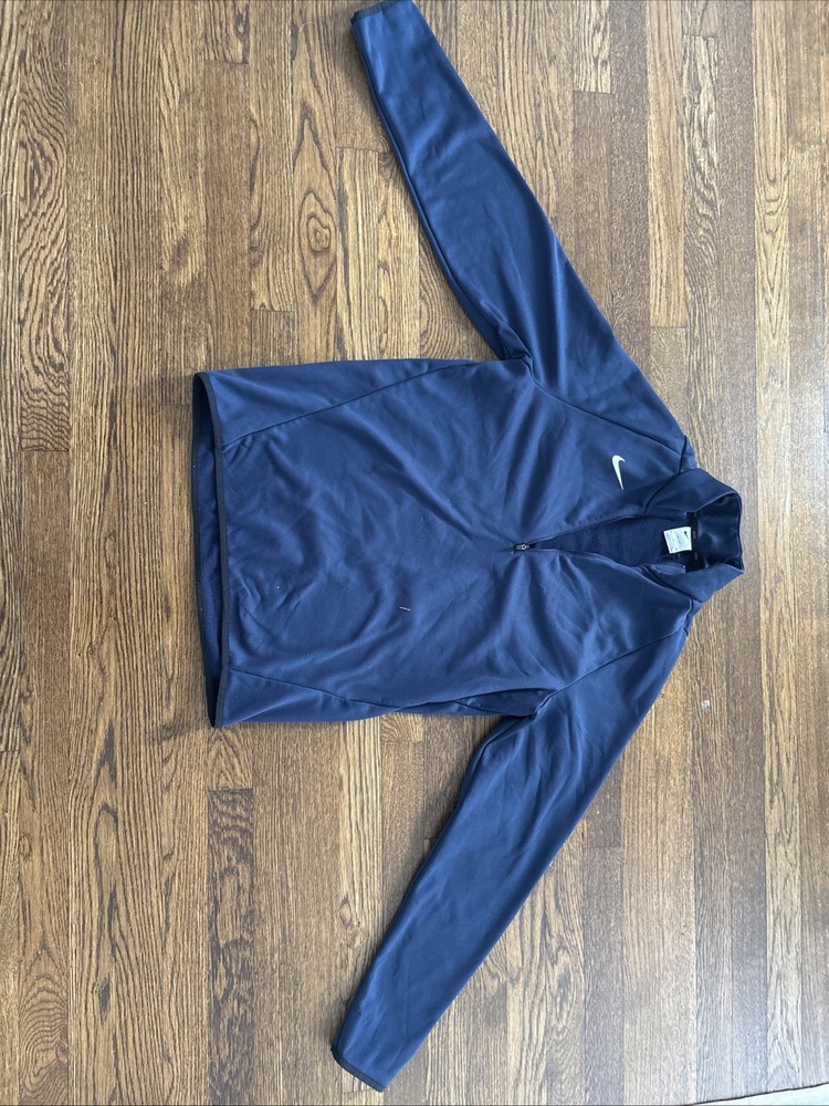 Nike Men’s DriFit 725942-419 Size Small Navy Quarter Zip Pullover