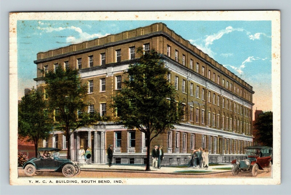 South Bend Indiana, Y.M.C.A. BUILDING, Exterior, c1922 Vintage Postcard