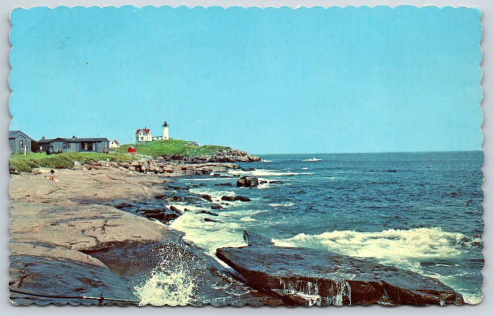 Postcard Nubble Light, York Beach, Maine Unposted