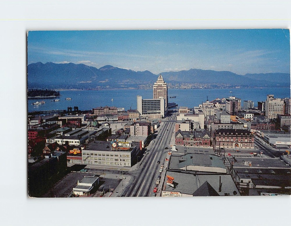 Postcard Aerial view of Vancouver British Columbia Canada