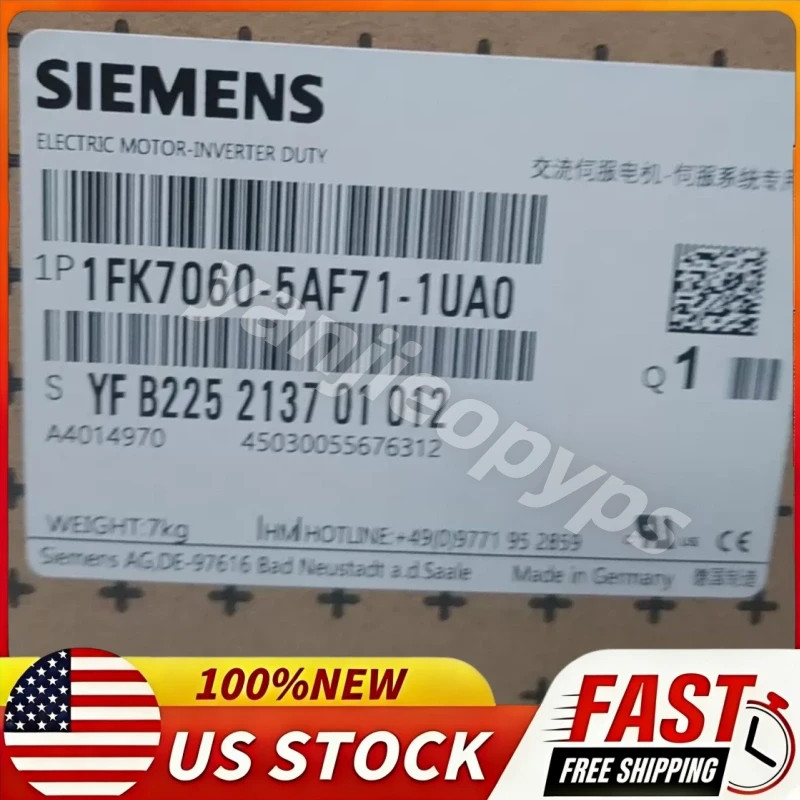 New Sealed 1FK7060-5AF71-1UA0 Siemens Servo Motor US In Stock Fast Delivery