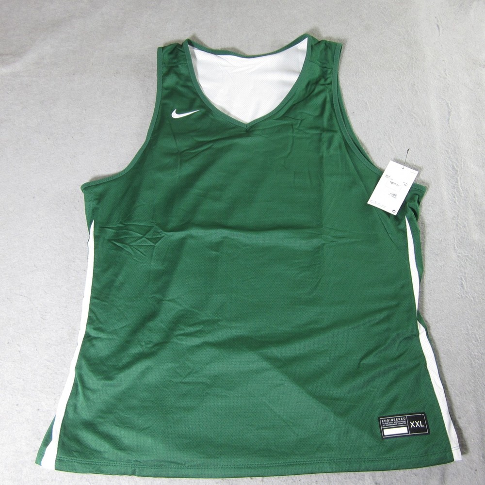 Nike Reversible Basketball Jersey Men's 2XL Green White Practice Uniform Dri-FIT