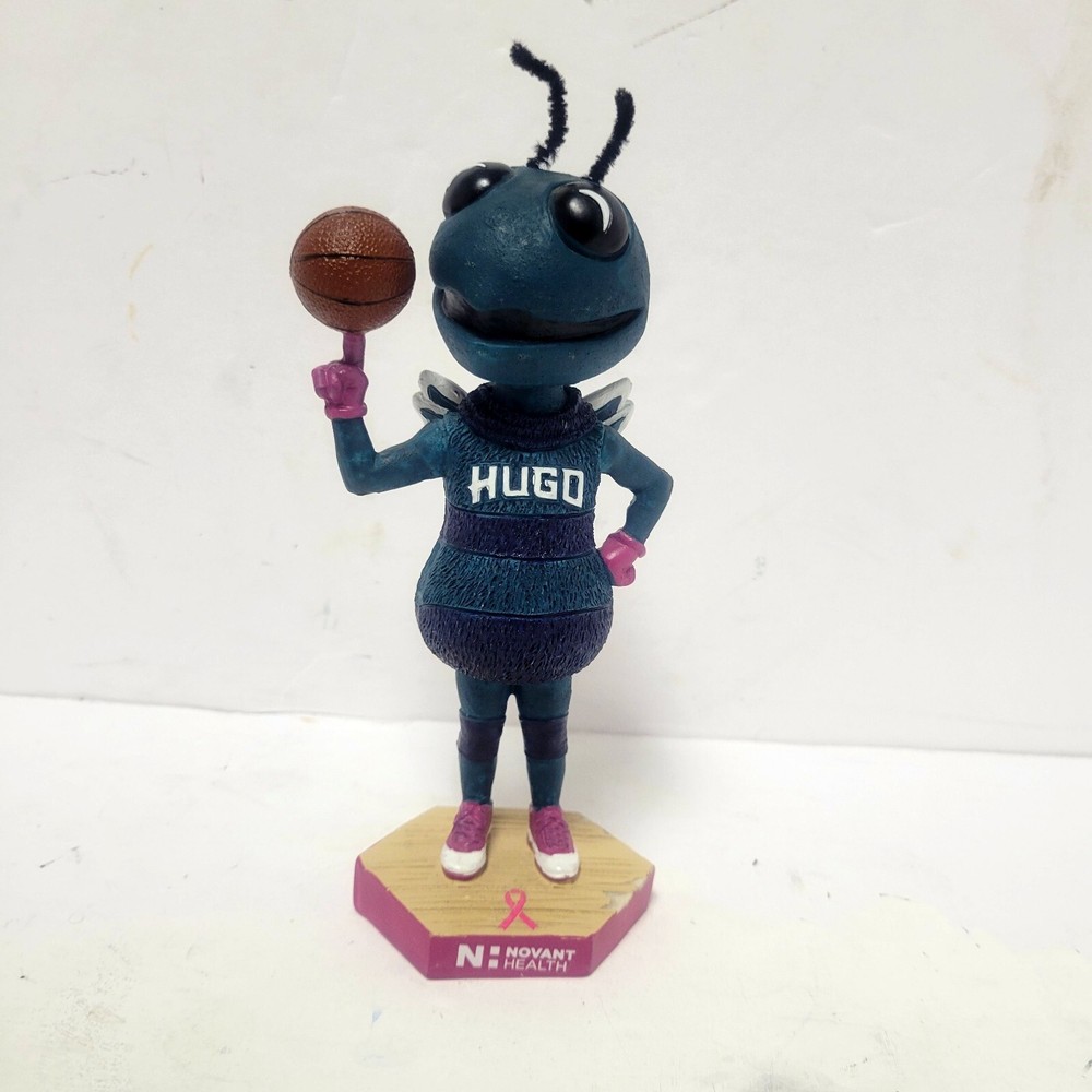 Hugo Charlotte Hornets Mascot NBA Basketball Bobblehead Breast Cancer Awareness