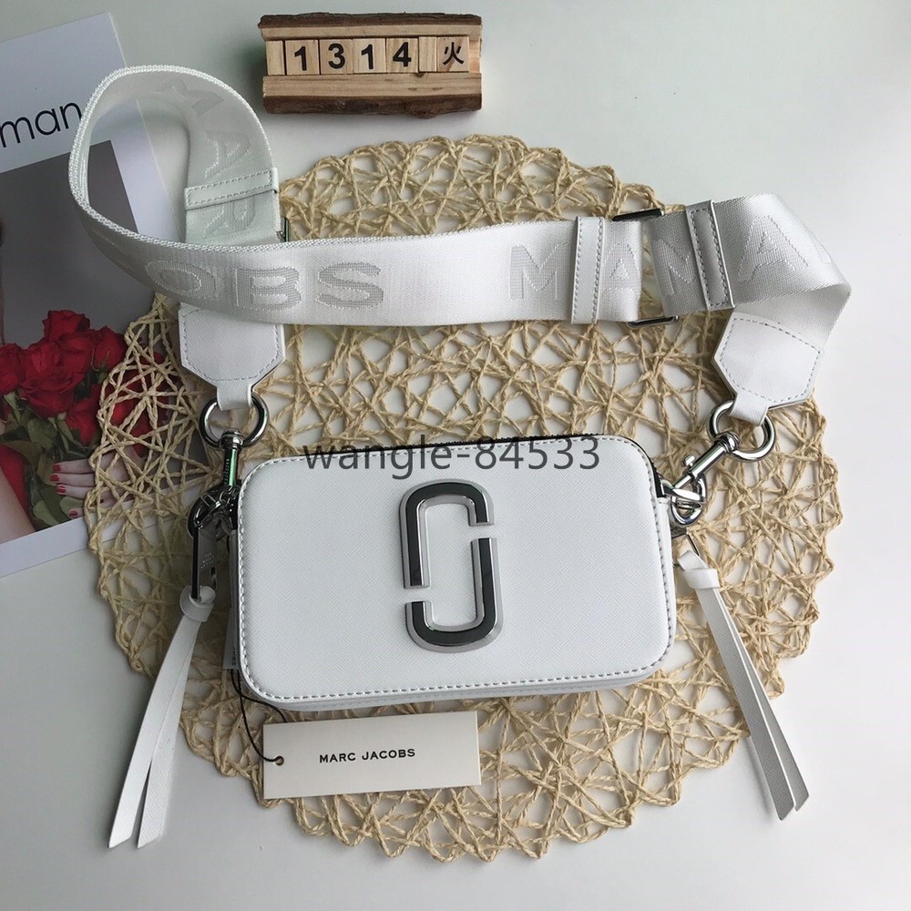 Marc Jacobs Small Snapshot Camera Bag Purse White Multi  Shoulder Bag