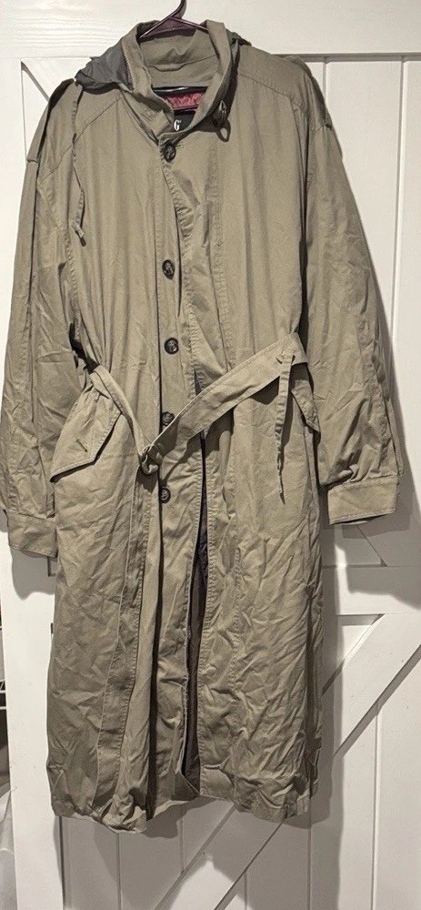 London Fog Men’s Trench Coat 100% Cotton 44 Long