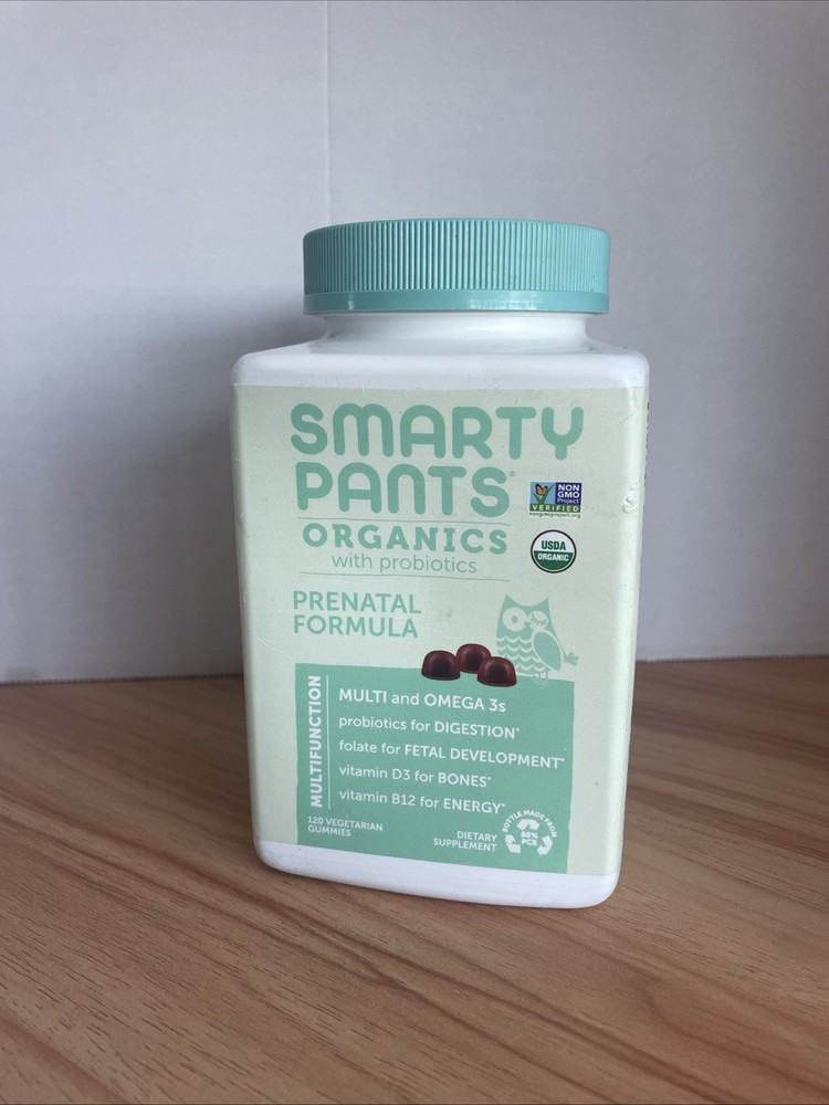 Smarty Pants Organic Prenatal Multi with Probiotics 120ct Vegetarian Vitamin Gummies