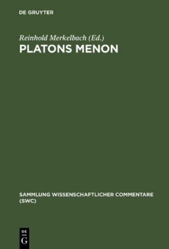 Reinhold Merkelbach Platons Menon (Hardback)