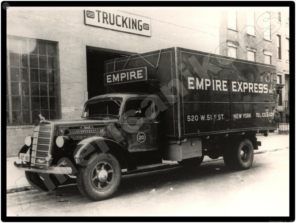 Mack Truck New Metal Sign: Empire Express Box Truck - New York City