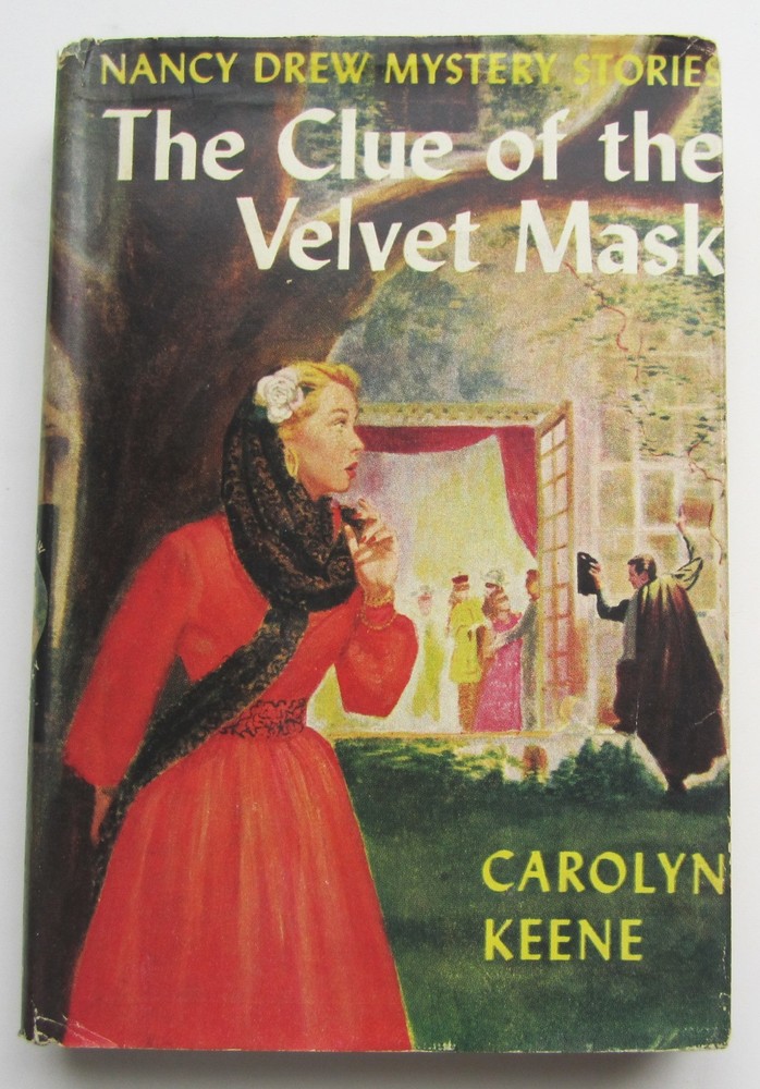 Nancy Drew Clue of the Velvet Mask 1954 Print Hardcover Book #30 w/DJ Digger EPs