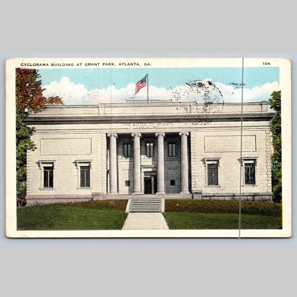 Postcard Cyclorama Building Grant Park Atlanta GA Architecture