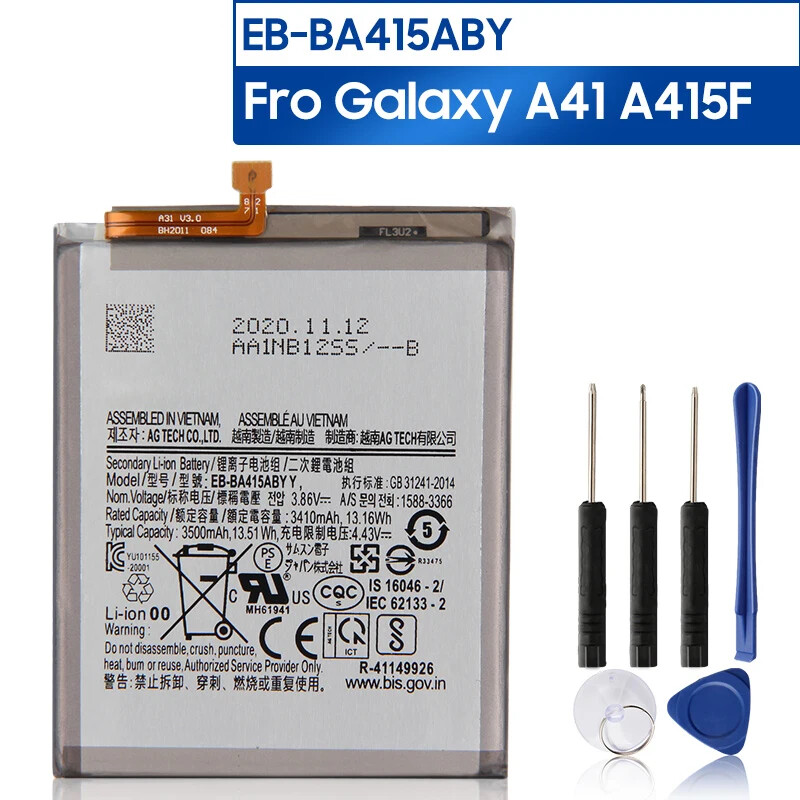 Replacement Phone Battery EB-BA415ABY For Samsung Galaxy A41 A415F With Tool