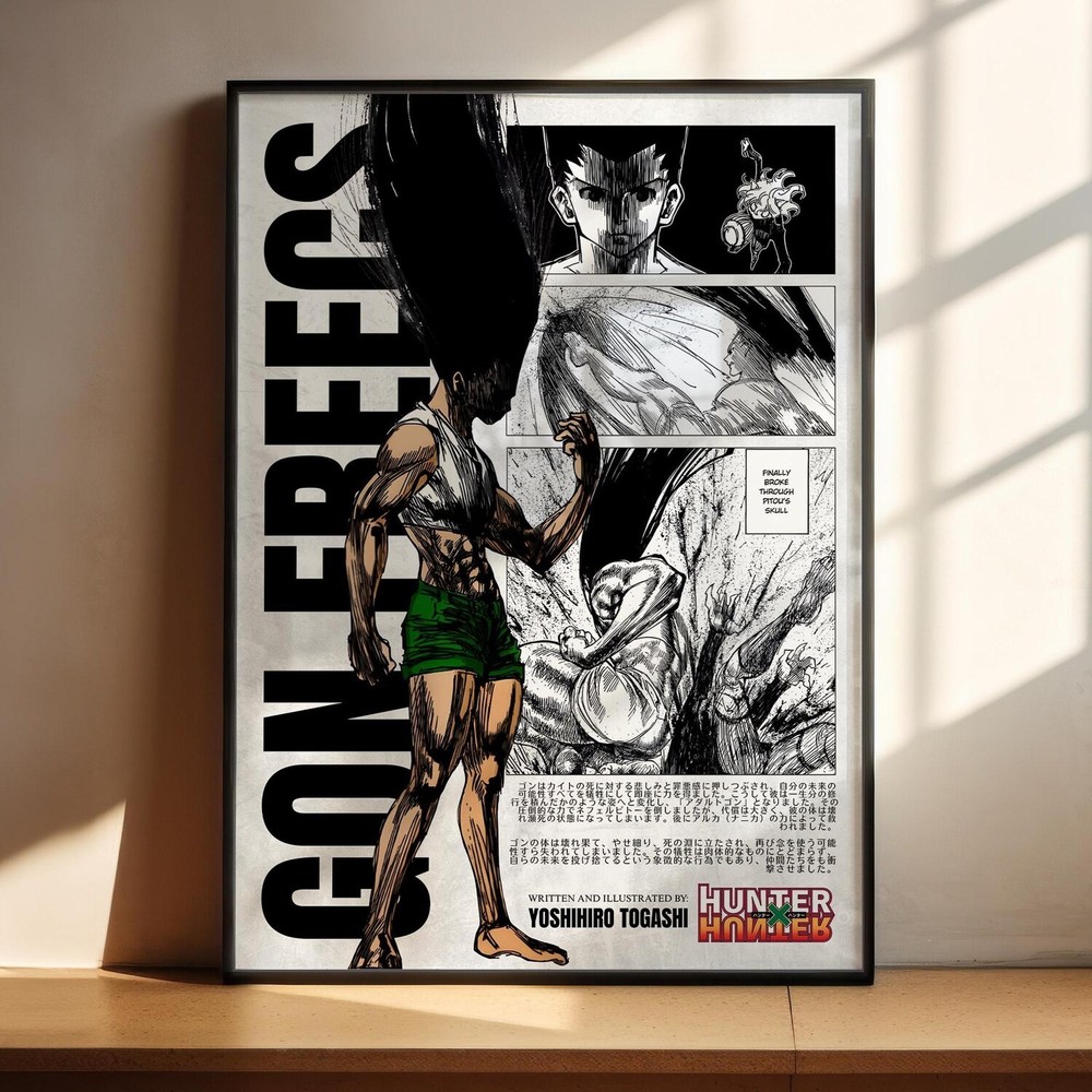 Hunter x Hunter Gon Freecs Anime Poster HxH Wall Art Print Gift