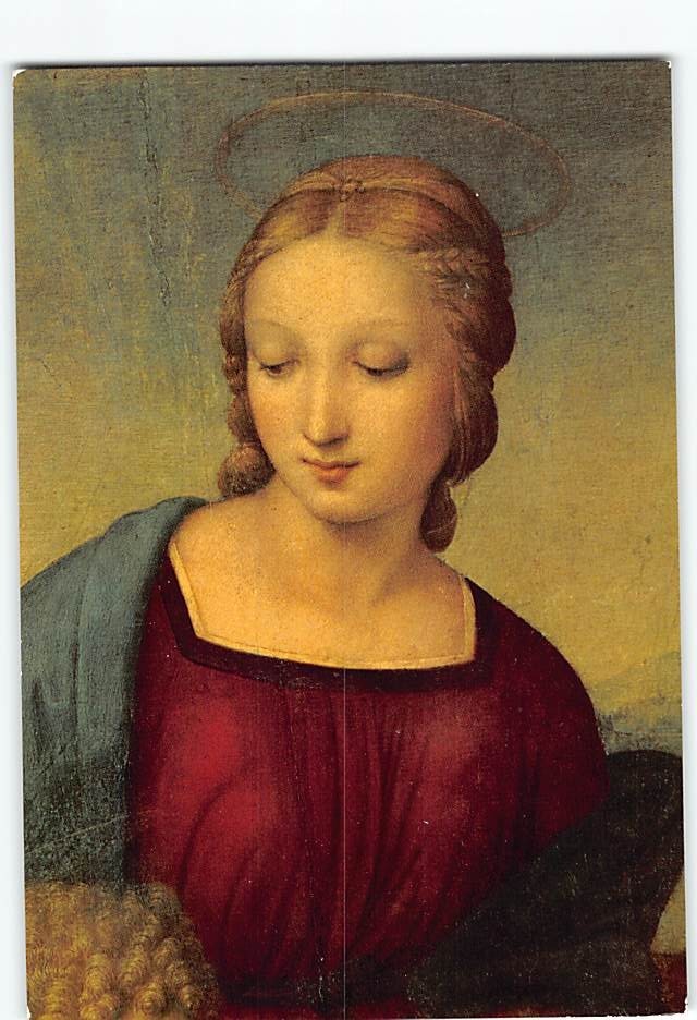 Postcard Madonna of the Goldfinch Painting by Raphael
