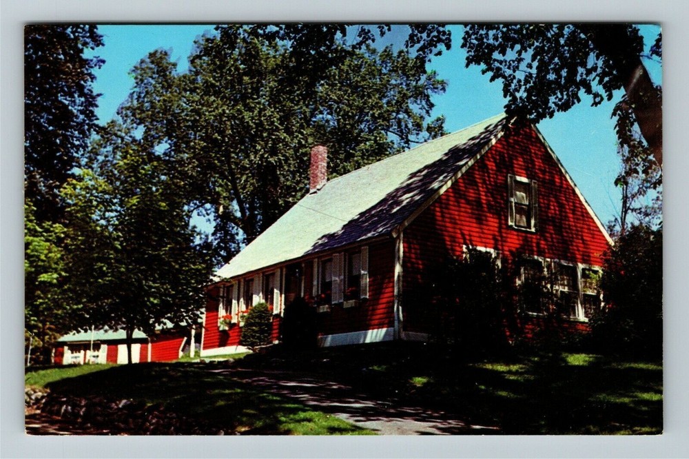 Cape Cod MA-Massachusetts, Red Houses Cape Cod Pattern, Vintage Postcard
