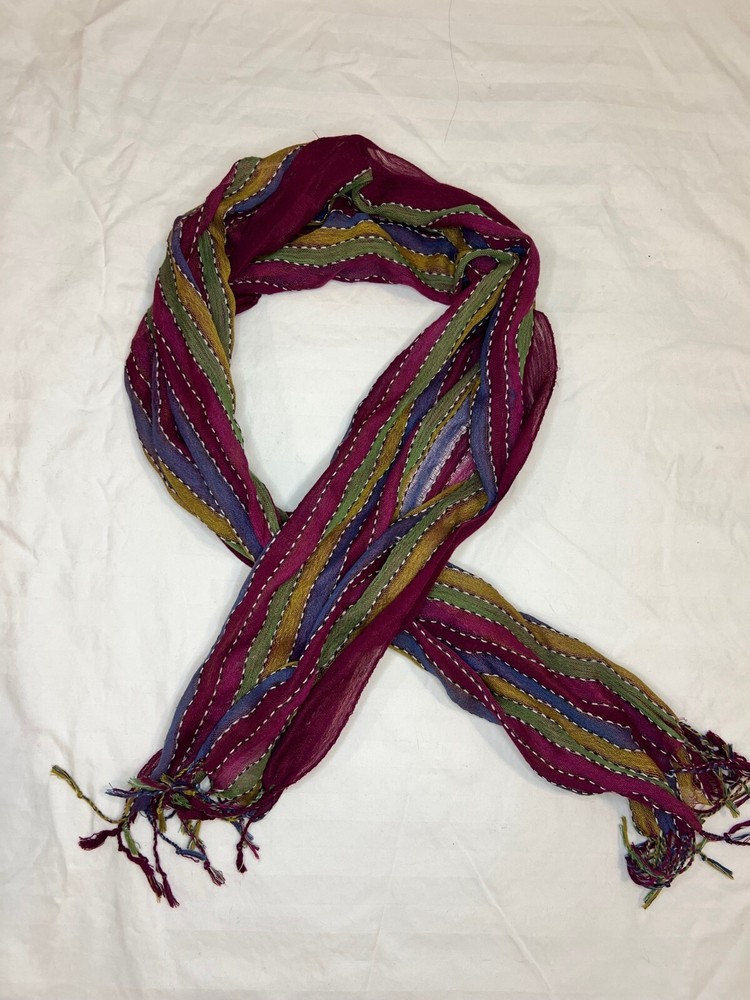 Scarf Women’s Multi-Color with Tassels Fringe One Size Fashion Spring