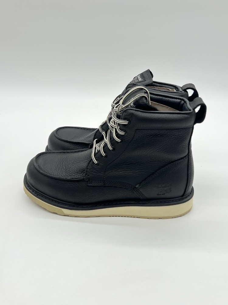 Timberland Pro Wedge 6 Inch Soft Toe Work Boot for Men in Black Leather Size 10.5 Wide TB1A5VRY 001