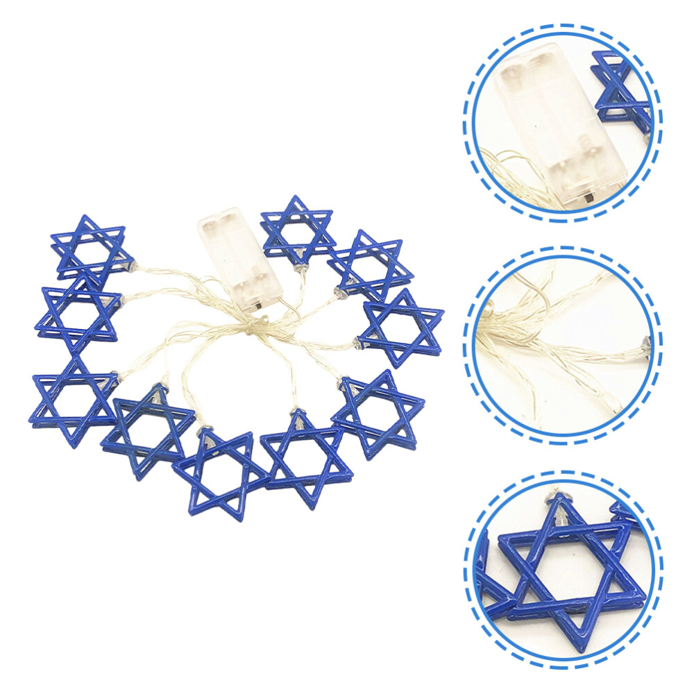 Holiday Decorations Six-pointed Star String Light Fireplace