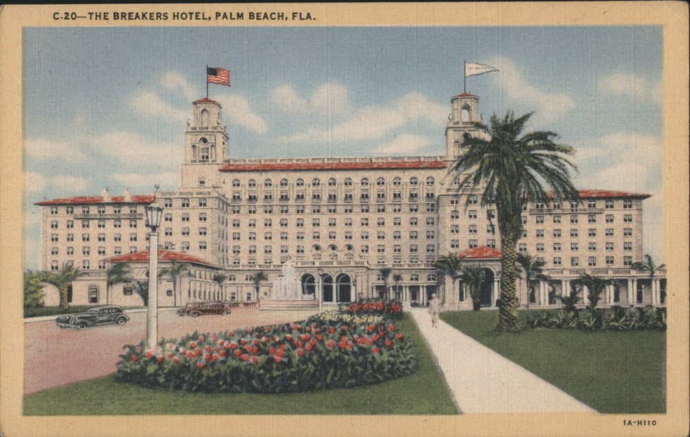 PALM BEACH, Florida FL The Breakers Hotel Teich Original Vintage Postcard
