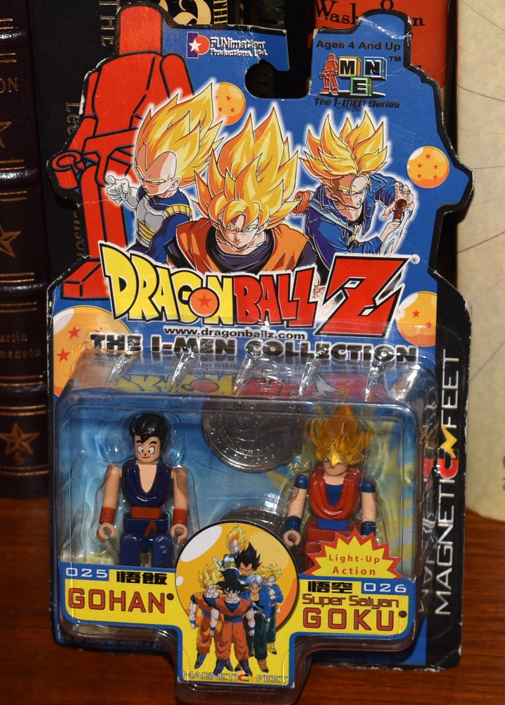 Rare Dragon Ball Z Figure Set Gohan 025 & Goku 026 I-Men Collection TOYnami NEW
