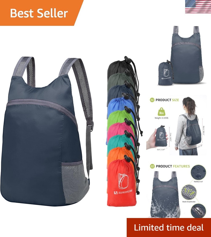 20L Ultra Hiking-Daypack Lightweight Foldable Travel Packable Backpack for Ca...