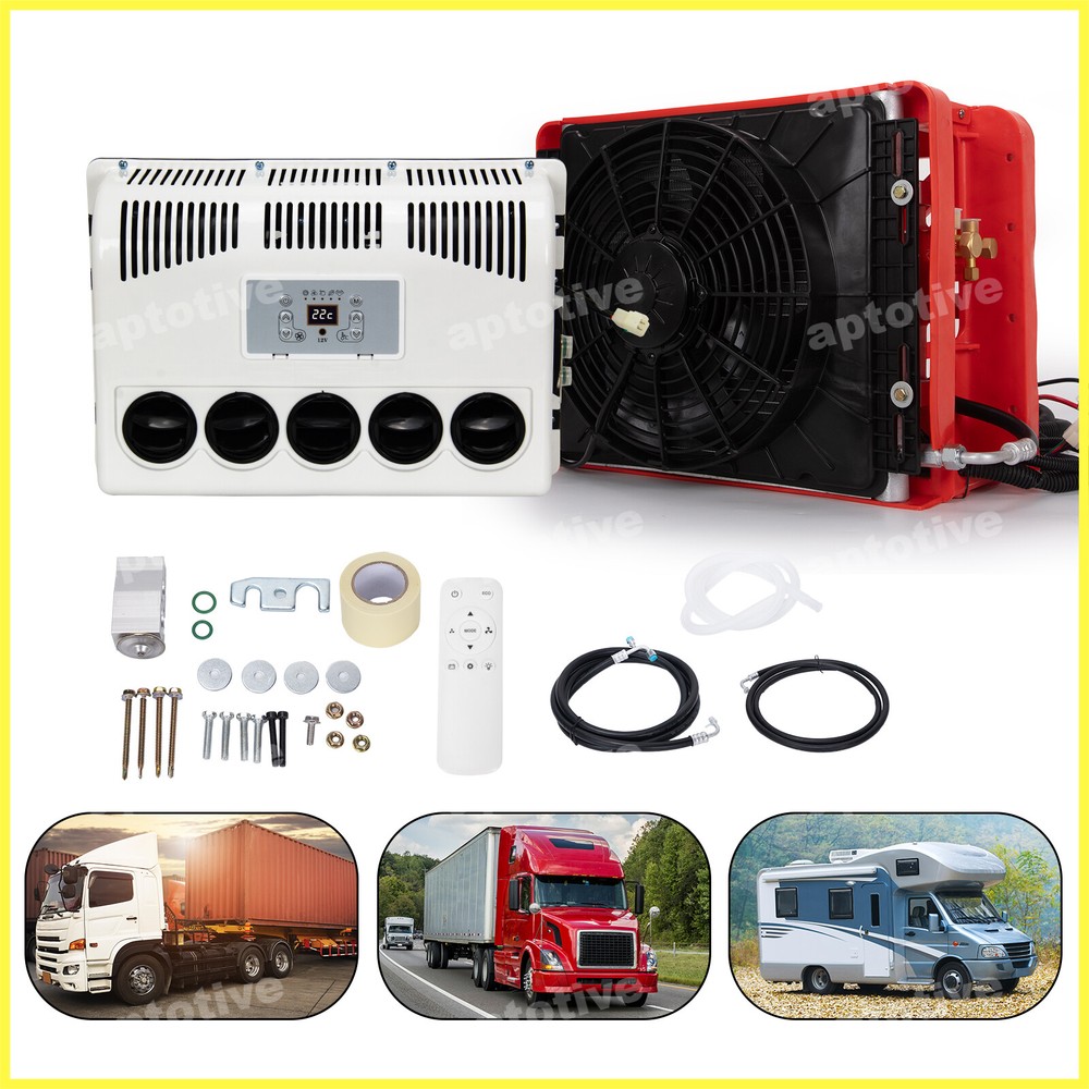 24V 11000 BTU Split AC Kit for Semi Trucks Buses and RVs