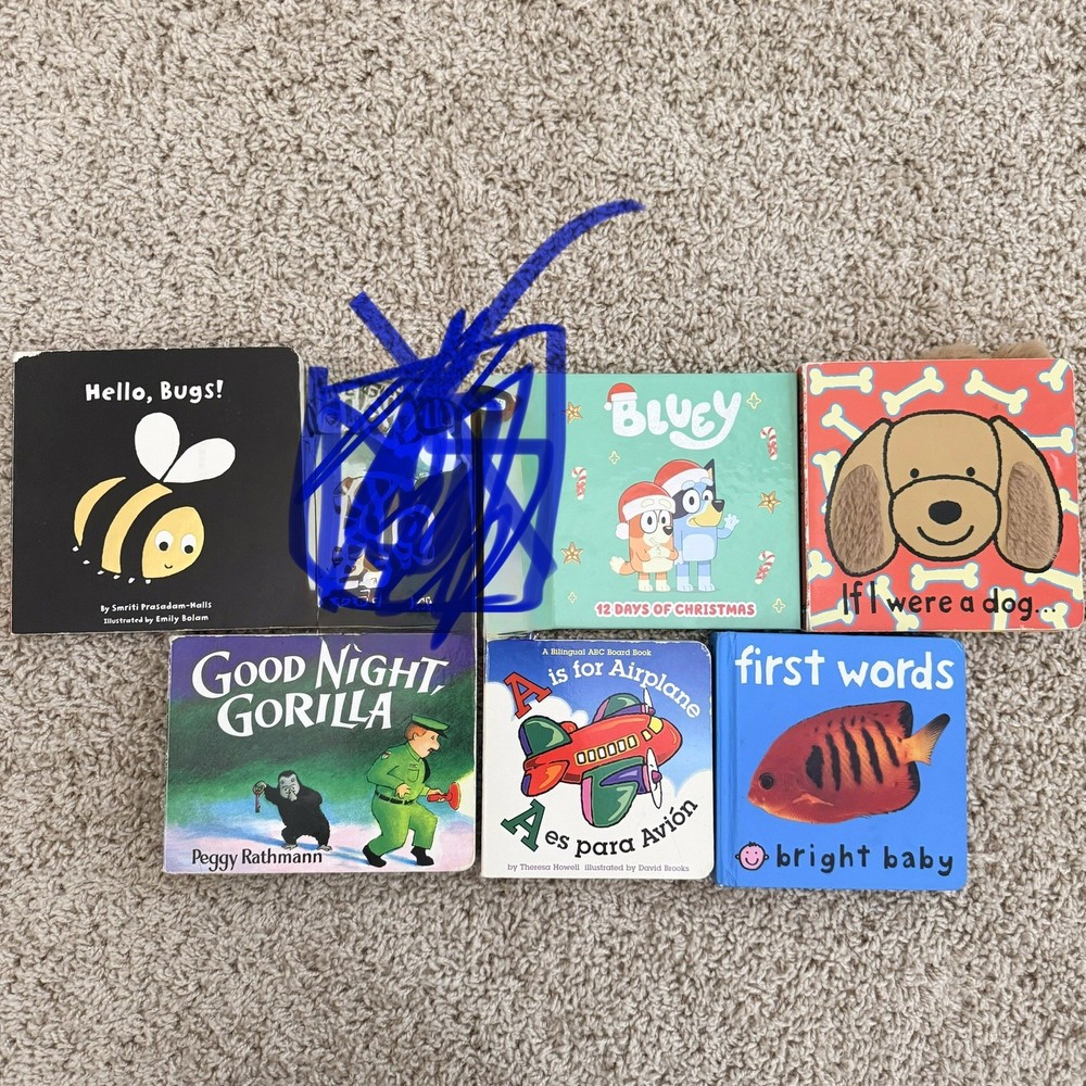 Lot of 6 Board Books for Children's/ Kids/ Toddler Babies/ Preschool/Daycare
