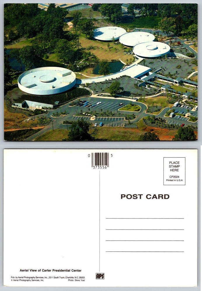 Carter Presidential Center Atlanta GA Aerial View Modern Postcard APS Steve Yost
