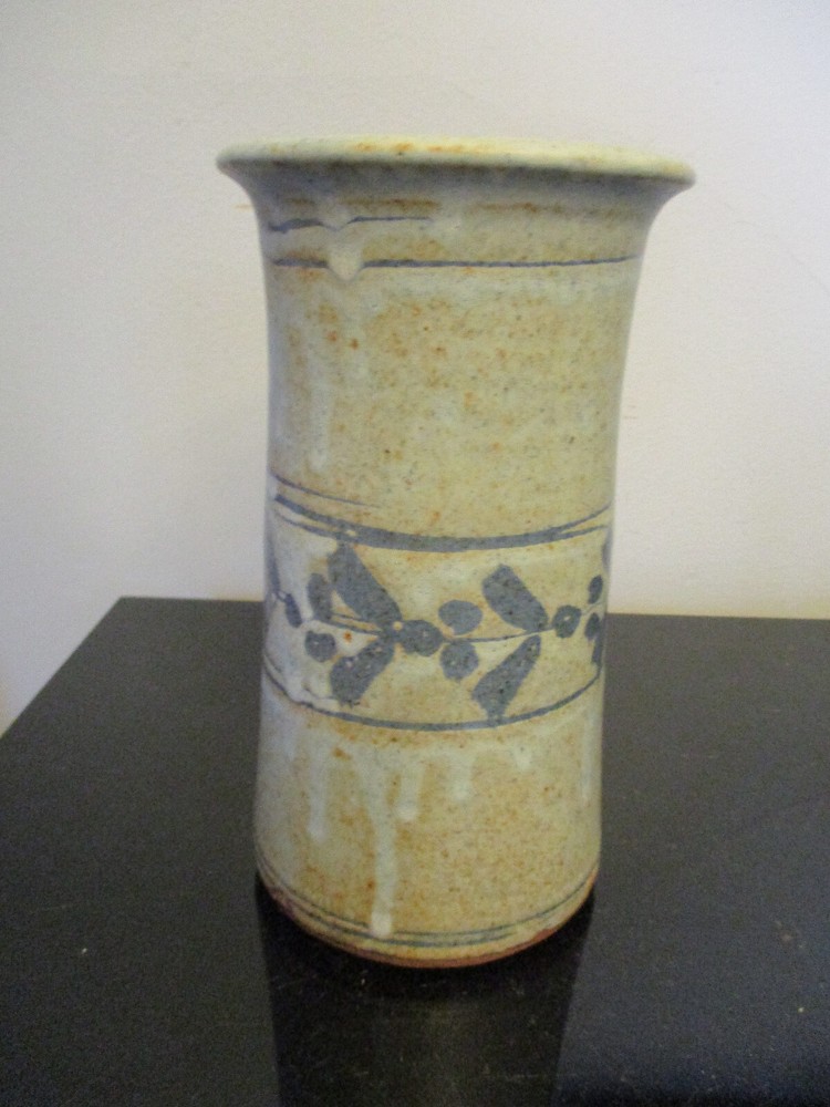 VIntage Artisan Studio Drippy Art Pottery Kitchen Utensil Holder 8
