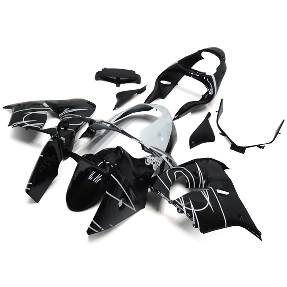 White Black Bodywork for Kawasaki Ninja ZX9R 2000 2001 ZX-9R Fairings Cowlings
