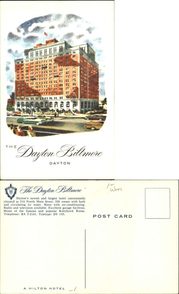 Biltmore Hotel Dayton Ohio OH  vintage postcard