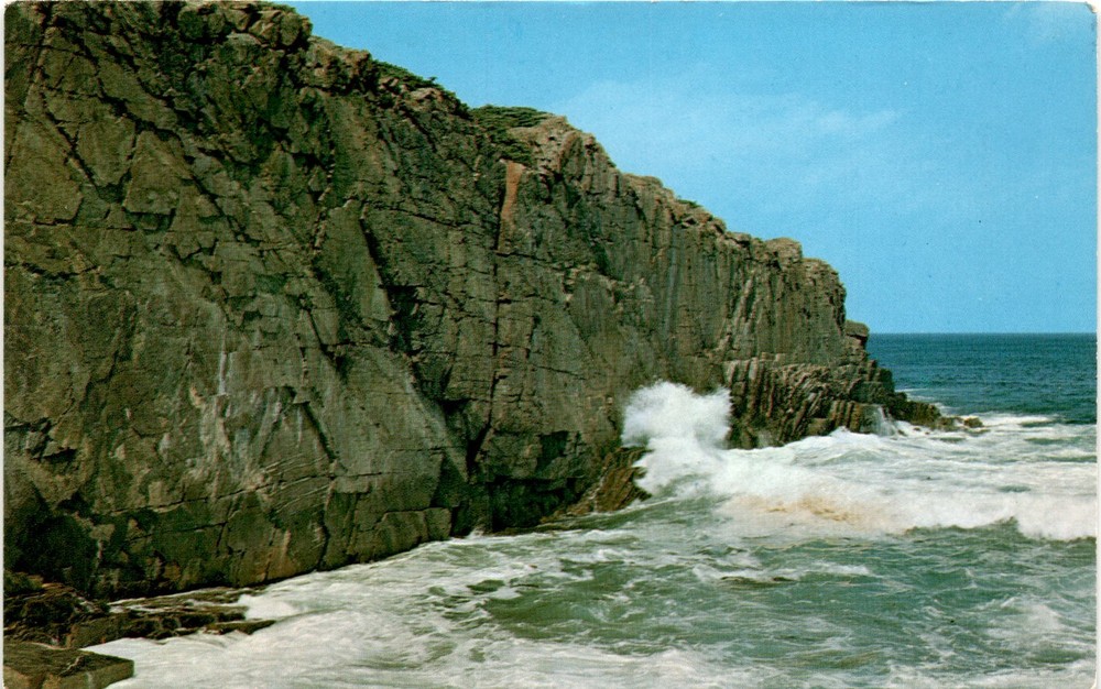 Bald Head Cliff, Ogunquit, Maine, Edward D. Hipple, Coastal Color Print Postcard