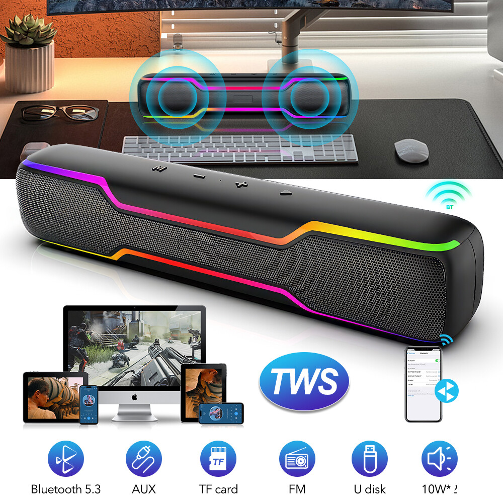 Powerful TV Sound Bar Bluetooth Wireless Speaker Home Theater Subwoofer Soundbar