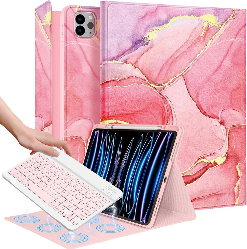 for iPad Air 13 inch Case 2024 M2, Pro 12.9'' with Keyboard...