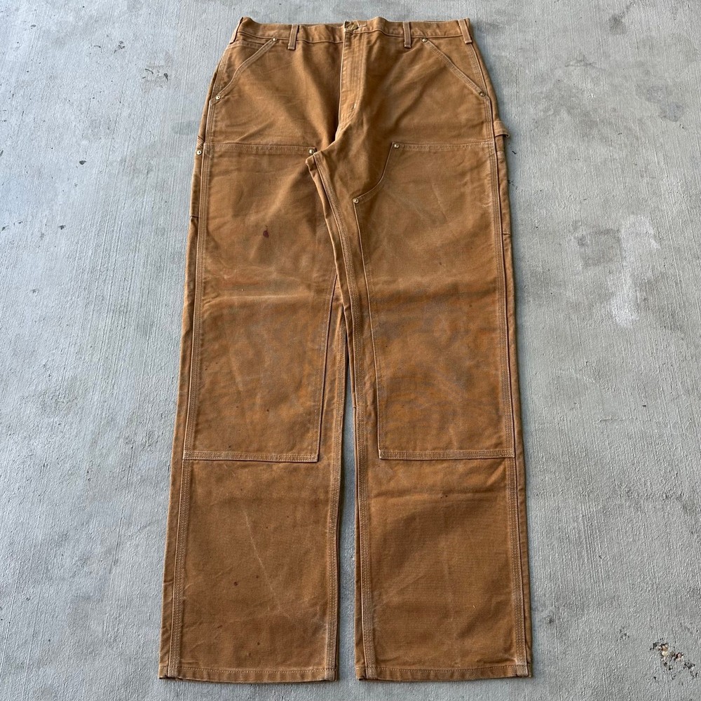Vintage Y2K Carhartt brown double knee work wear carpenter pants