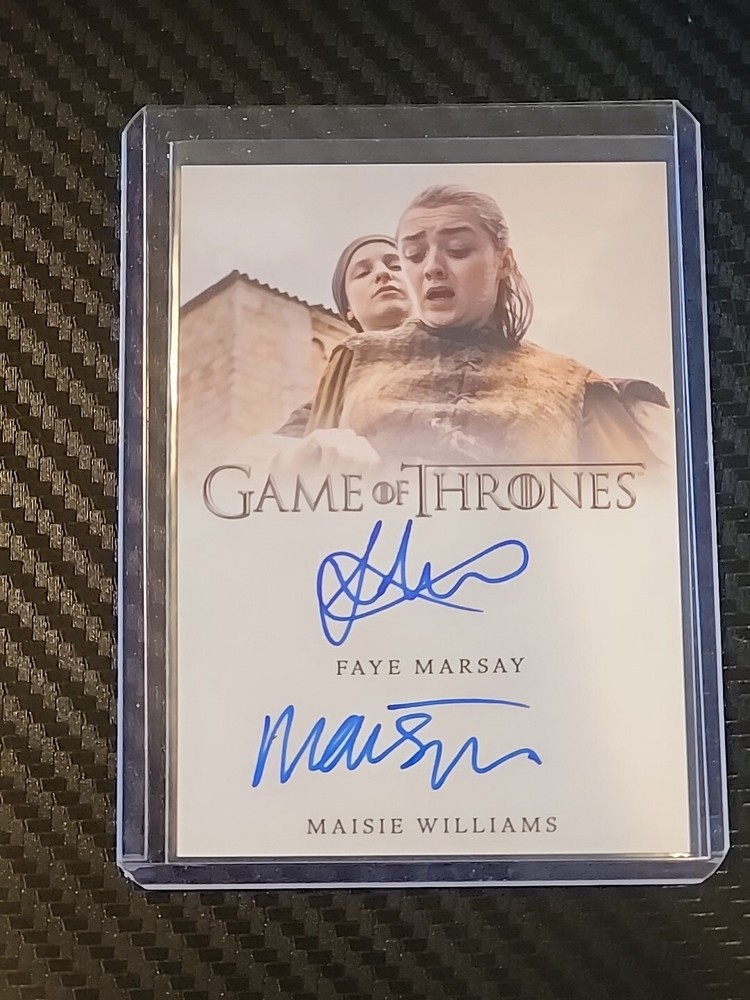 Maisie Williams/Faye Marsay GAME OF THRONES Complete Series Dual Autograph Card